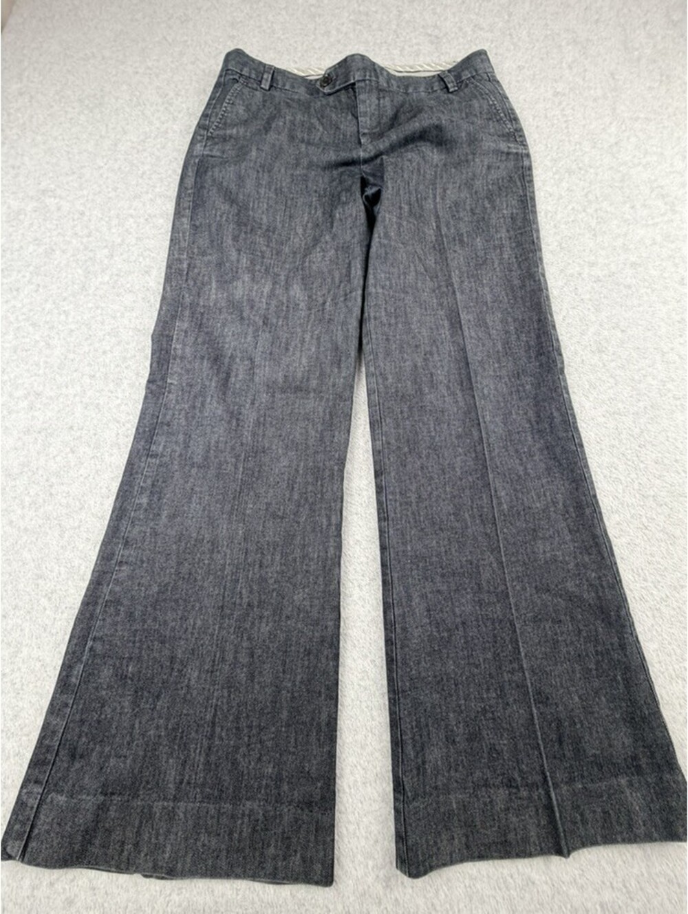 GAP Womens Wide Leg 10 Regular Dark Gray Gapstretch Trouser Jeans